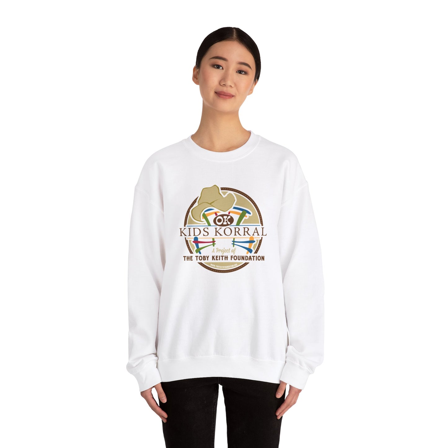 OK Kids Korral, Drone Race to FundRaise™ Unisex Heavy Blend™ Crewneck Sweatshirt