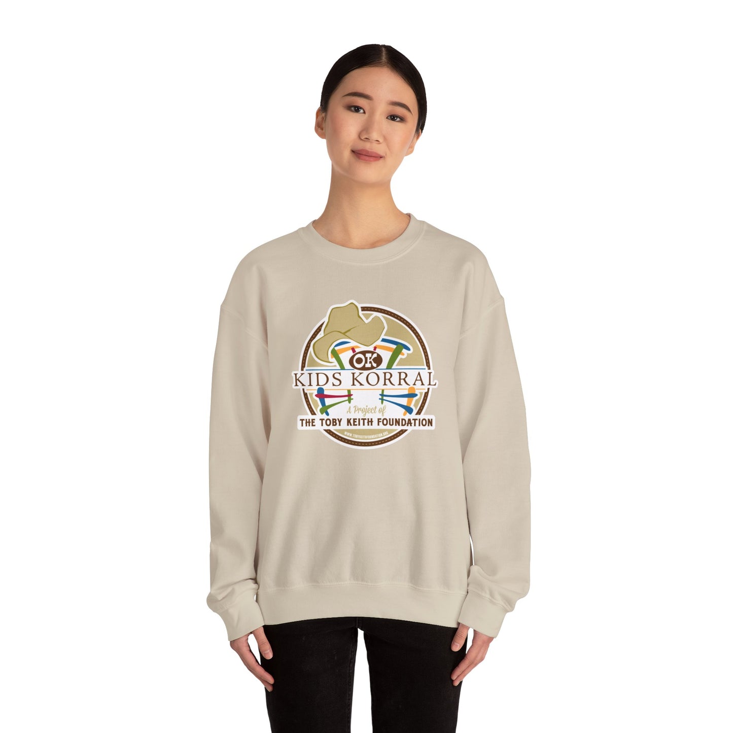 OK Kids Korral, Drone Race to FundRaise™ Unisex Heavy Blend™ Crewneck Sweatshirt