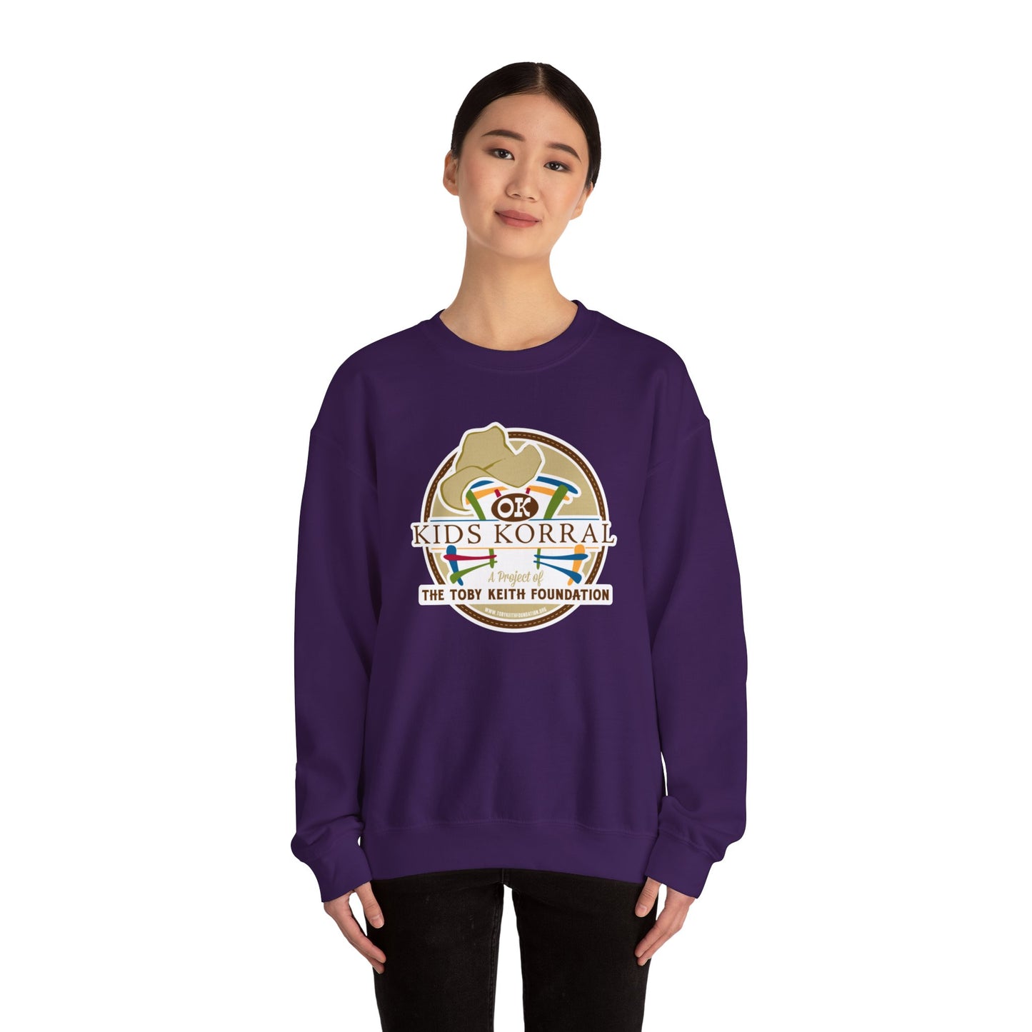 OK Kids Korral, Drone Race to FundRaise™ Unisex Heavy Blend™ Crewneck Sweatshirt