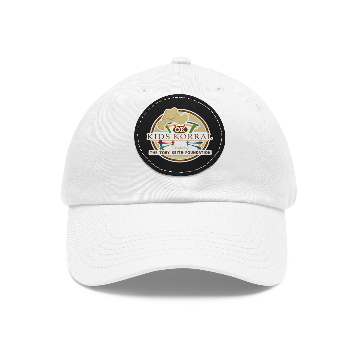 OK Kids Korral Dad Hat with Leather Patch (Round)