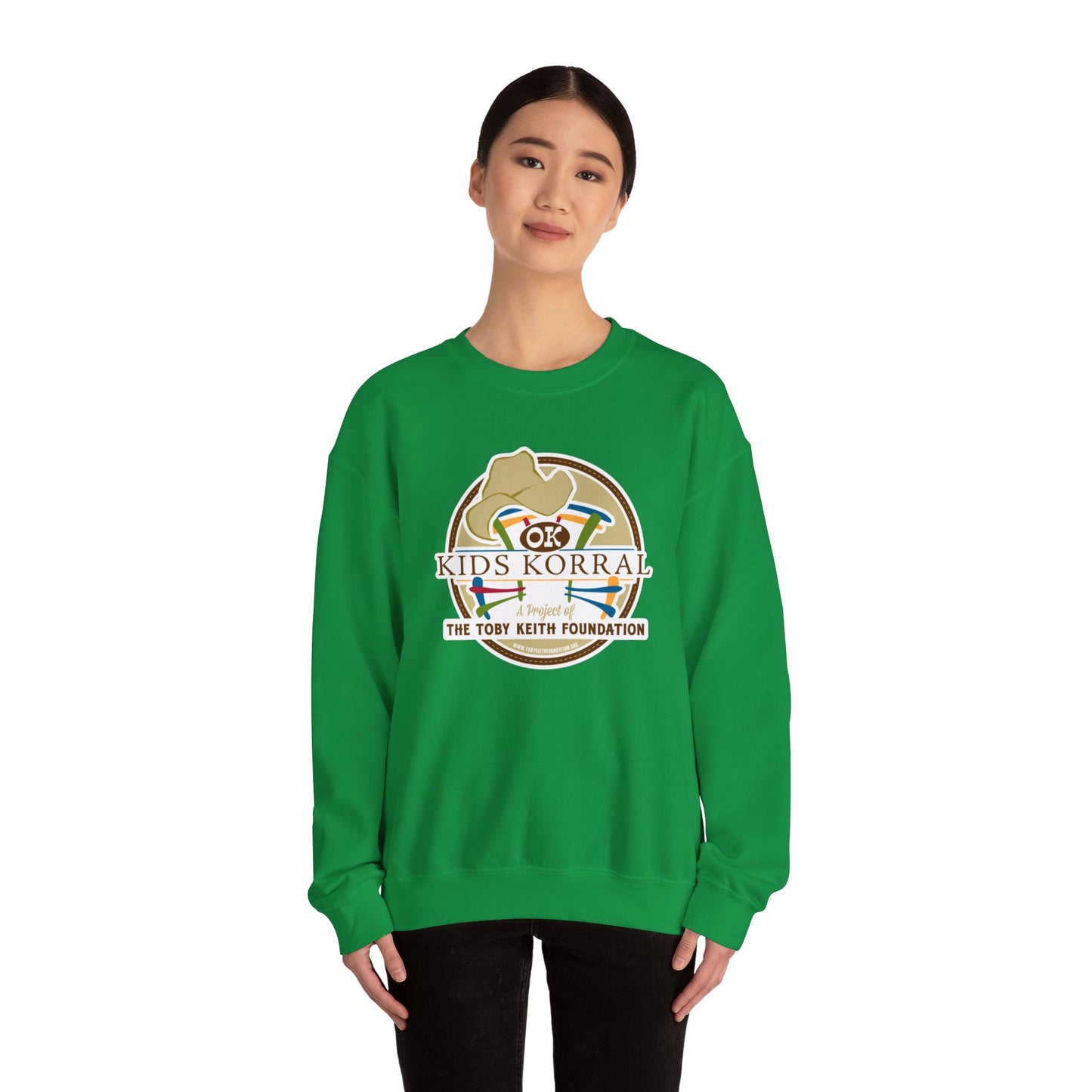 OK Kids Korral, Drone Race to FundRaise™ Unisex Heavy Blend™ Crewneck Sweatshirt