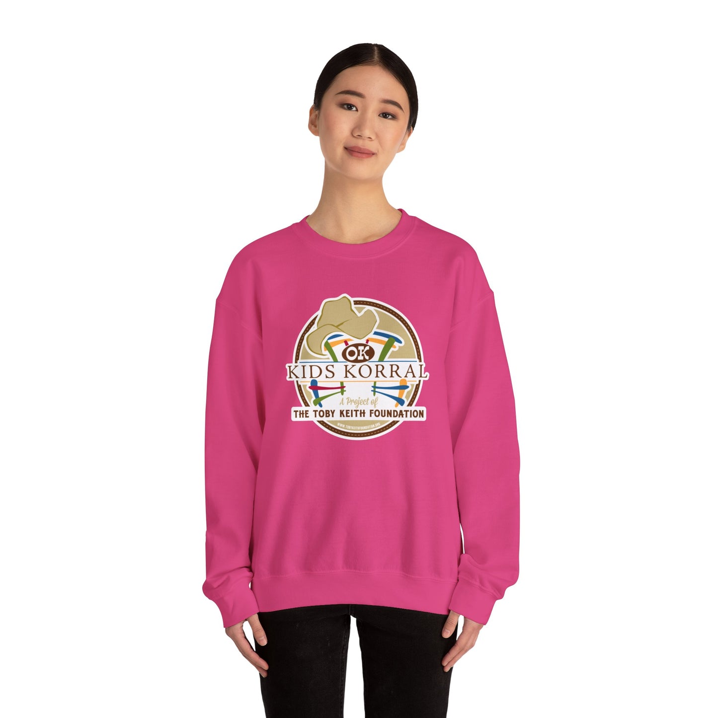 OK Kids Korral, Drone Race to FundRaise™ Unisex Heavy Blend™ Crewneck Sweatshirt