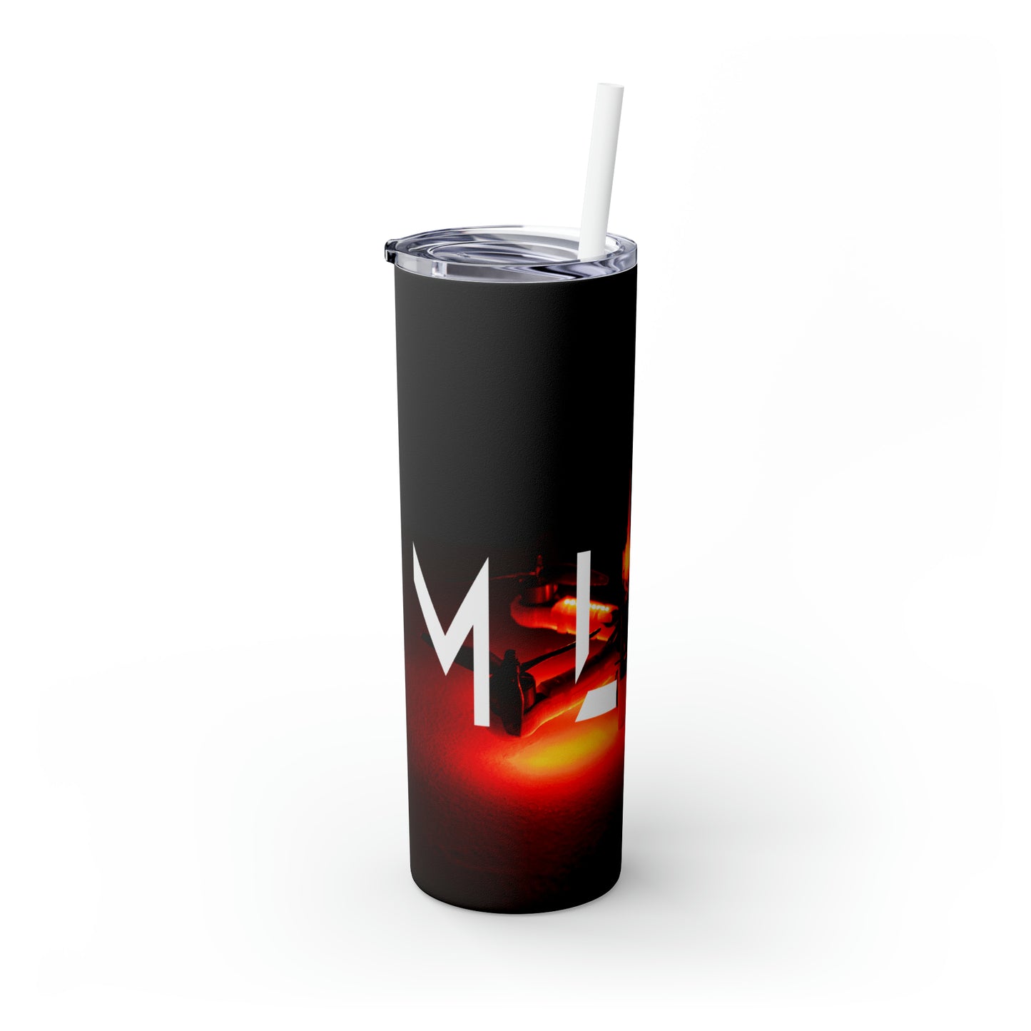 MLDR Drone Skinny Tumbler with Straw, 20oz