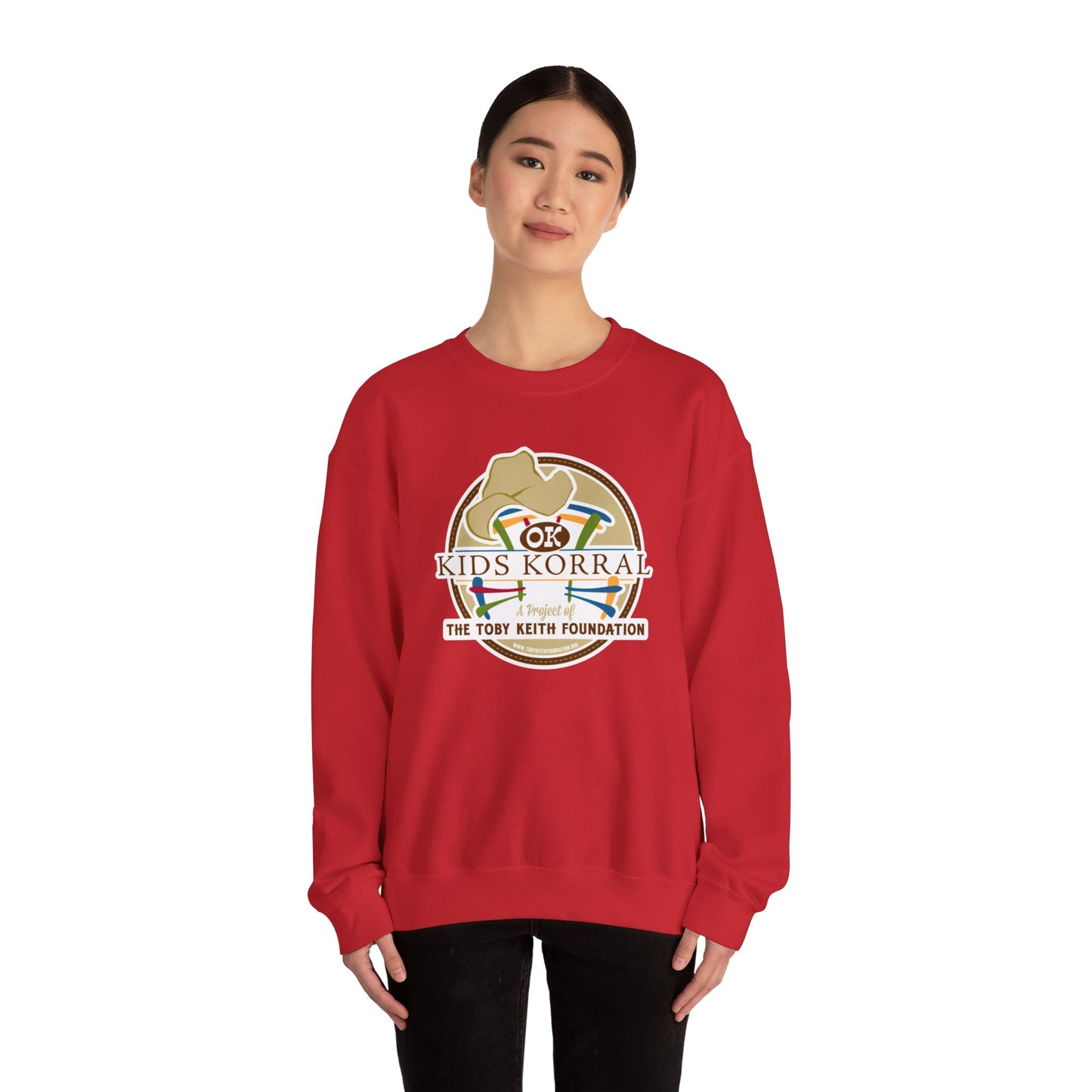 OK Kids Korral, Drone Race to FundRaise™ Unisex Heavy Blend™ Crewneck Sweatshirt