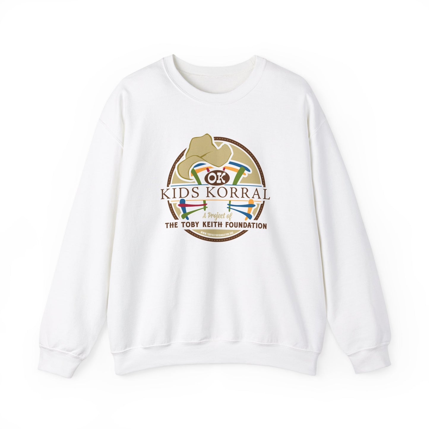 OK Kids Korral, Drone Race to FundRaise™ Unisex Heavy Blend™ Crewneck Sweatshirt