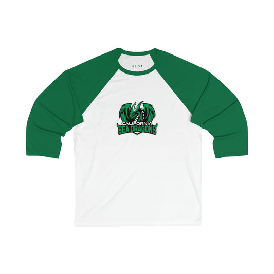 California Sea Dragons Unisex 3\4 Sleeve Baseball Tee